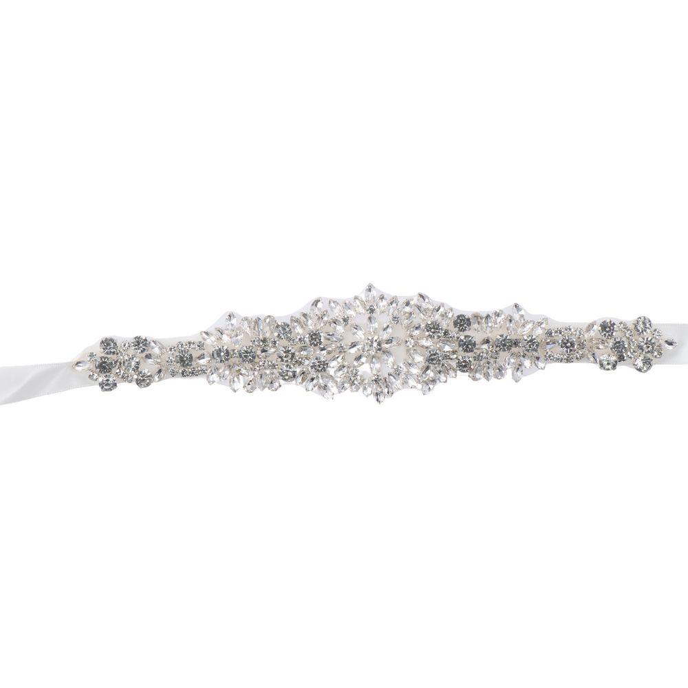 Diamond Flower Size: 29*6cm, Ribbon Size 270*2cm Wedding Belt Rhinestone Belt  Graduation