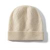 Women's 100% Pure Cashmere Twill Knit Hat - Warm, Stylish Cold Protection for Autumn/Winter