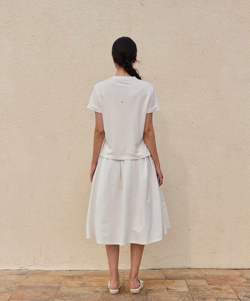PADO SEOUL Pleated Skirt Ivory