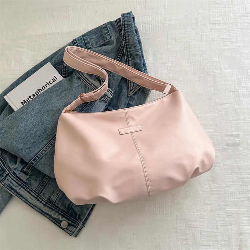 Stylish Large Capacity Black White Pink Silver Tote Bag For Fashionable Students