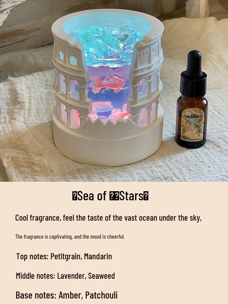 STILL Roman Goldfish Flameless Diffuser: Crystal Scented Stone Night Light Ornament for Indoor Fragrance, Perfect Birthday Gift