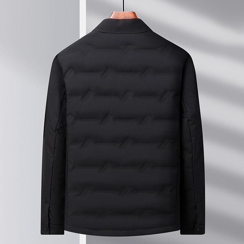 Autumn and Winter New Light Down Jacket Men's White Duck Down Business Casual Lapel Thickened Warm Shirt Jacket