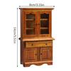 1PC Vintage Miniature Furniture 1:12 Dollhouse Wood Table Multifunction Cabinet Bookcase Model Toy Cupboard Dolls Accessories