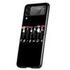 Hard PC Phone Case For Samsung Galaxy Z Flip 7 6 5 4 Black Cover For Galaxy Z Flip 3 Foldable Shockproof Friends TV Fundas Bags