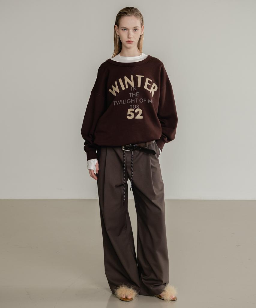 SSIN AND LEE (W) Low Loop Banding Slacks Brown