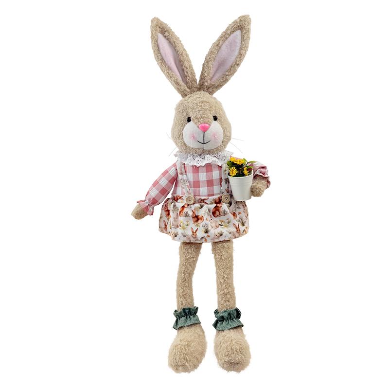 

Long-Legged Easter Rabbits, Pastoral Theme Plush Desk Decor for Parties and Family Gatherings