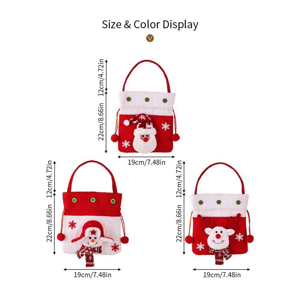 Snowman Christmas Drawstring Bag Large Capacity Gifts Candy Bag Christmas  Handbag  Packaging Bag