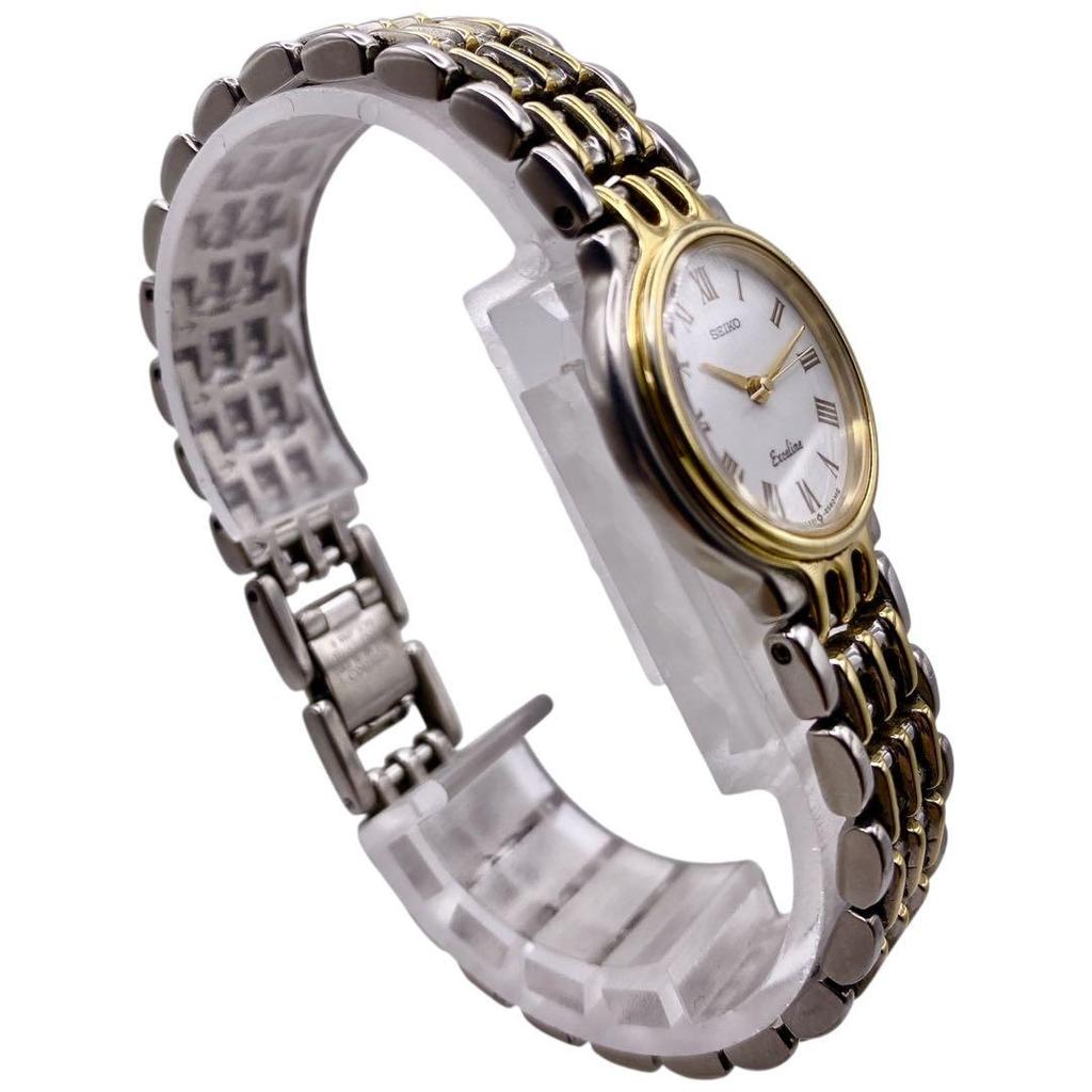 [USED] SEIKO Exceline Roman Silver and Gold Watch 1302