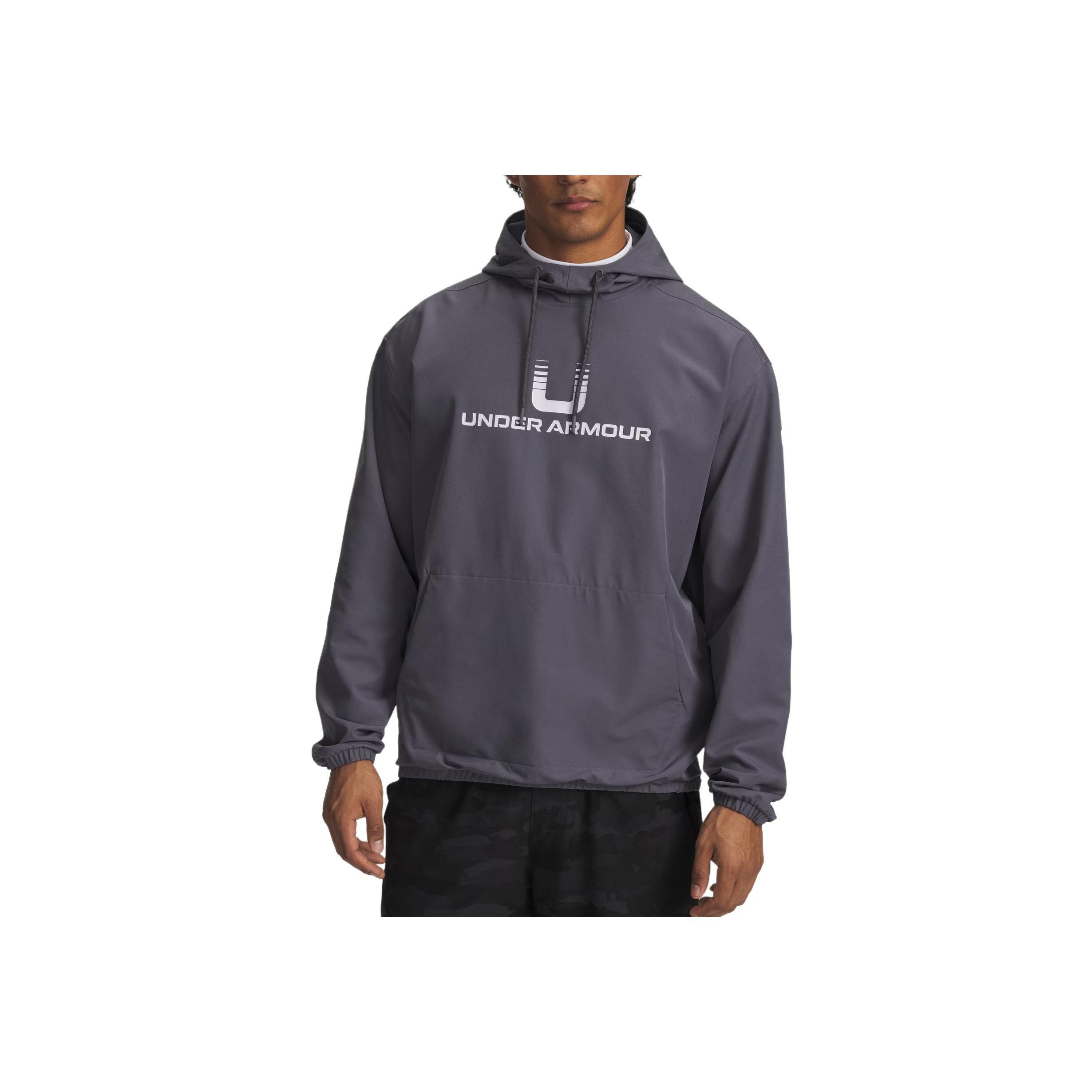 

Under Armour Неудержимый Тканый Водонепроницаемый Модный Простой Удобный Эстетичный Худи Мужские худи 6003864-025 XXL