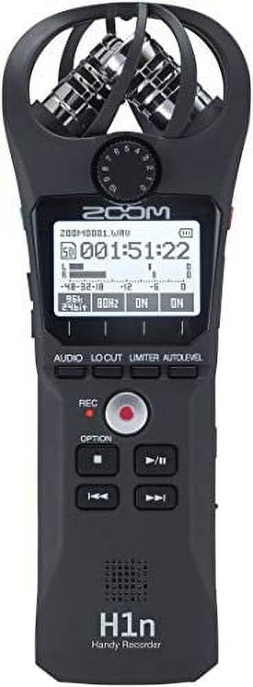 Zoom H1n Portable Recorder with Onboard Stereo Camera Records to SD Compact USB Music Video Interview Use Microphone, Mountable, Card, Microphone,