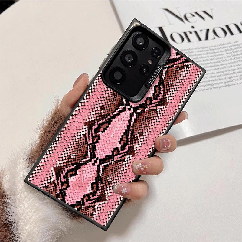 Fashion Snake Skin Pattern Soft Phone Case for Samsung Galaxy S24 S25 FE S26 Edge S23 Ultra S22 Plus S21 + Shockproof Cover Back