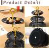 3 Tier Plastic Pastry Stand Cupcake Fruit Candy Dessert Table Display Set Tiered Tray for Wedding Birthday Tea Party Decoration