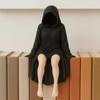Halloween 3D Statua Misteriosa Gotica Vestito Nero Figura Regina Scultura per Libreria Statue Sedute Spettrali Ornamenti da Scrivania Regali
