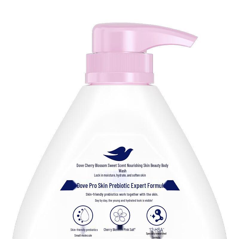 Dove Cherry Blossom Body Wash & Botanical Shampoo Bundle