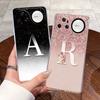 Shockproof Couple Case For Huawei Nova 15 Pro Nova 15 Ultra 5G Jelly Clear TPU Soft Casing Fashion Initial Letter Flower Shell
