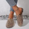 Women Slippers Summer Luxury Brand Slippers Lightweight Round Head Shoes Water Diamond Large Size Flat Sandals Slides