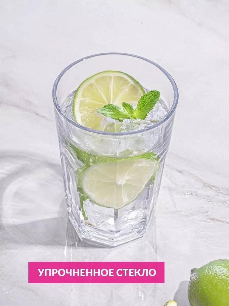 Set pahare din sticla transparenta pentru bauturi 6 buc