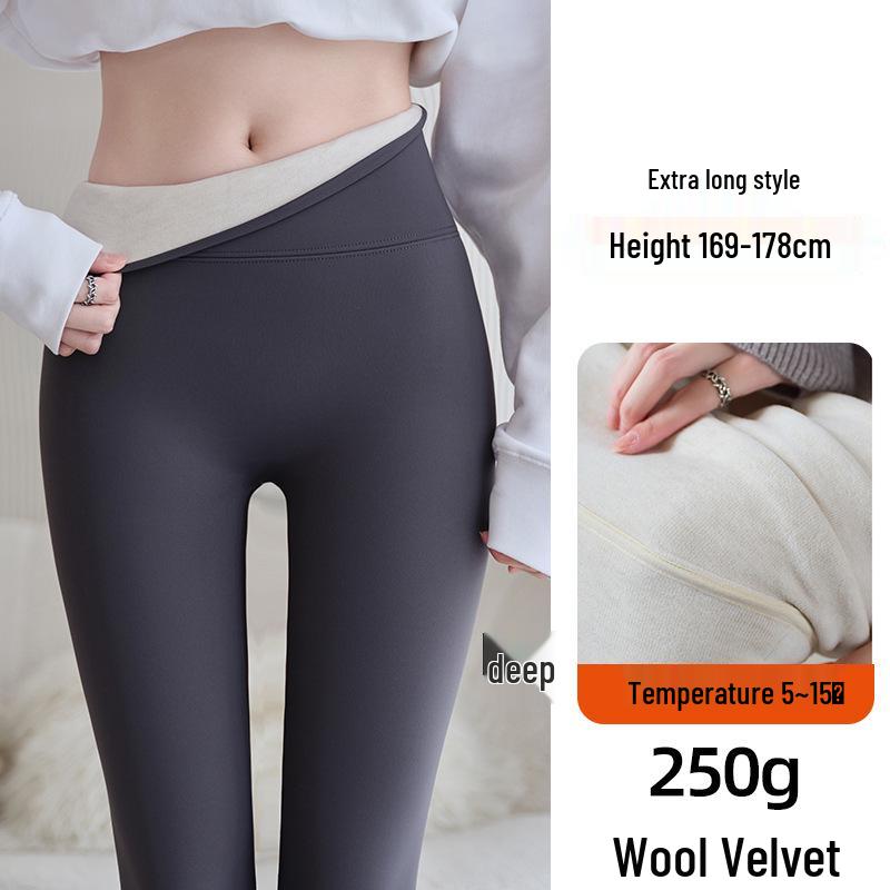 

175 Tall Women s High-Waist Slimming Trousers - 2025 Autumn/Winter, Warm & Skin-Friendly XL