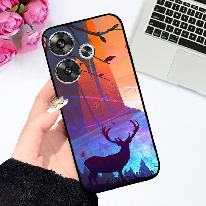 Cases For POCO F6 Cover Cute Astronaut Fashion Shockproof Soft Bumper For Xiaomi POCO F6 Coque For POCOF6 F 6 2024 Phone Capa