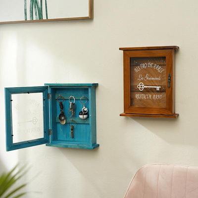 Solid Wood Key Storage Box Wall Hanging Doorway Living Room Creati Ve Home Finishing Decoration Entrance Key Storage Key Box