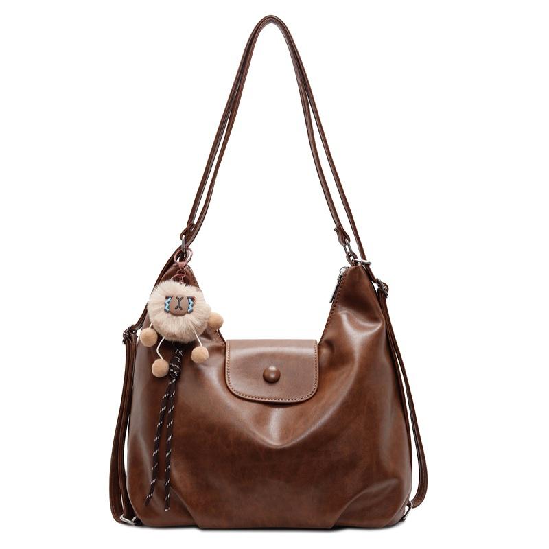 Fashion Retro Large-capacity Bag Women's 2025 New High-end Shoulder Bag Versatile Tote Bag Multi-purpose Backpack