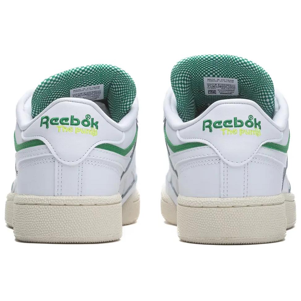 Reebok Club C 85 Pump Glen Green Sneakers Unisex Białe Obuwie-Białe Klasyczne-Białe GW4794