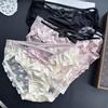 Ladies Spring and Summer Lovely Sexy Ice Silk Lace Cross Hollow Underwear