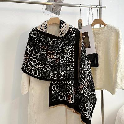 Women's Korean Style Cashew-Patterned Winter Scarf Shawl
