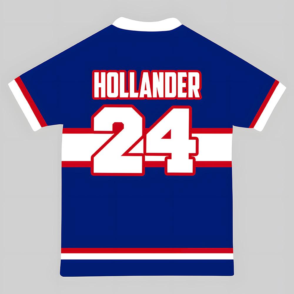 Heated Rivalry Hollander Jersey Fashion New Versatile T Shirts Summer V-neck Short Sleeve Oversized Unisex Casual Tracksuit Tees