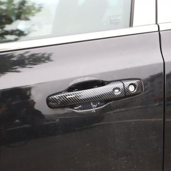 Carbon Fiber Door Handles Decor Shell Cover Trim For Chrysler 300 11+ Accessorie