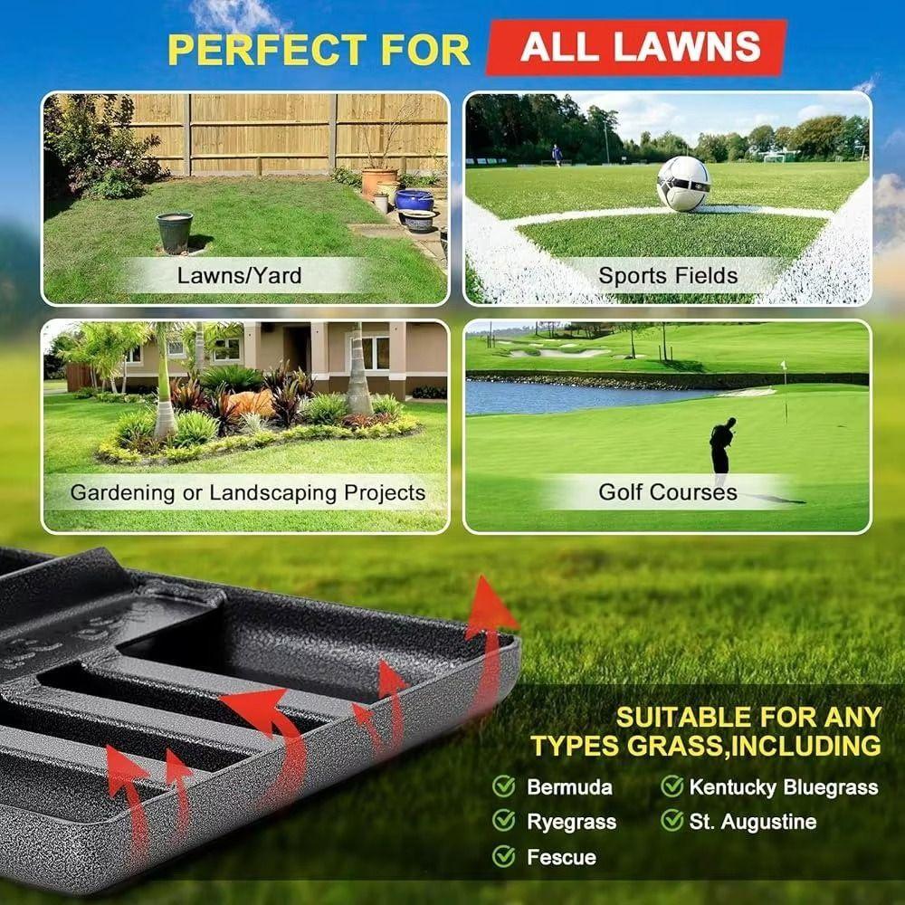 Stainless Steel Lawn Leveling Rake Heavy Duty Durable Construction Ground Leveler Non Flipping Adjustable Handle Soil Leveler