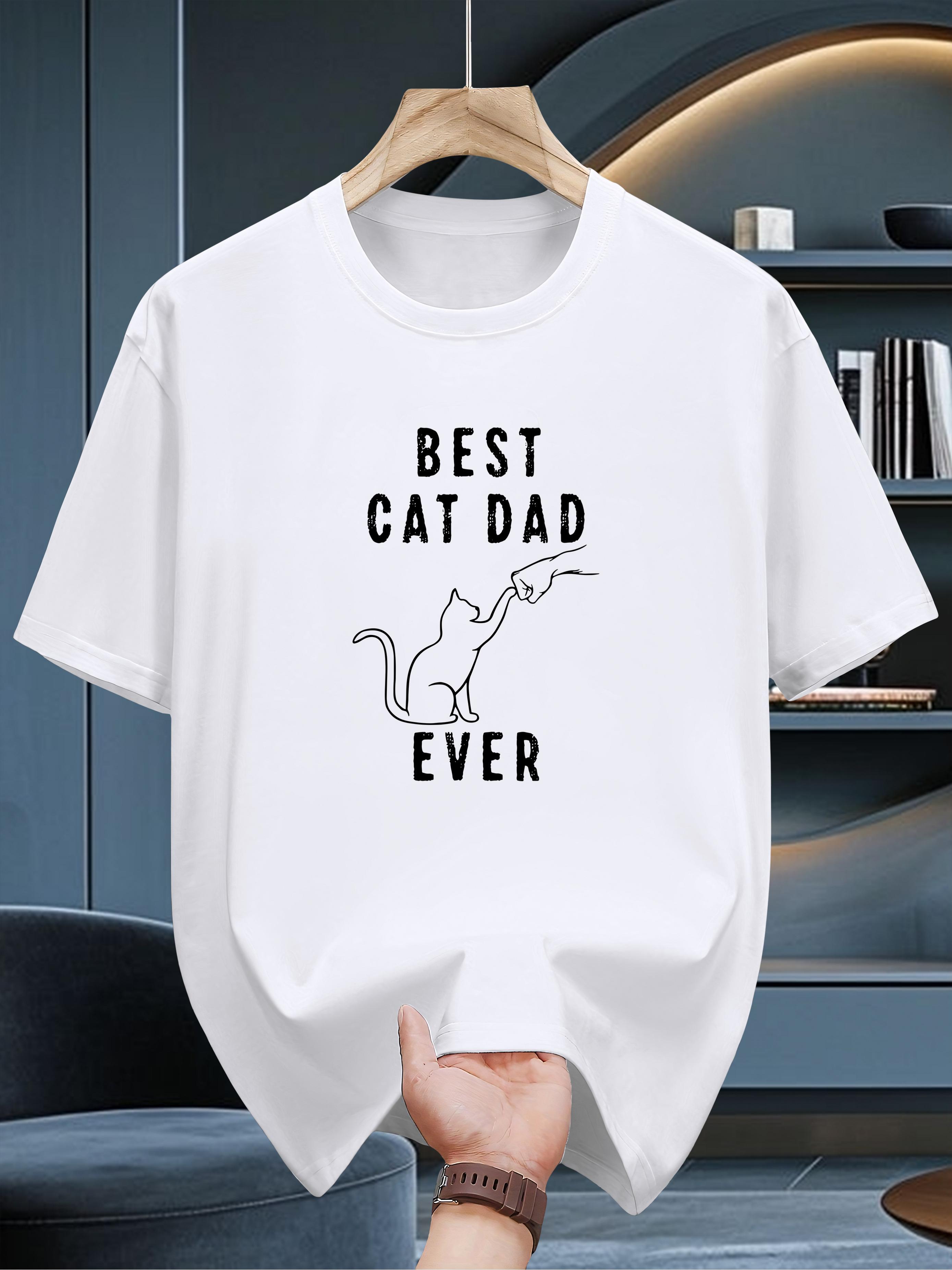 Best Cat Dad Ever Premium Cotton T-shirt - Casual XXL
