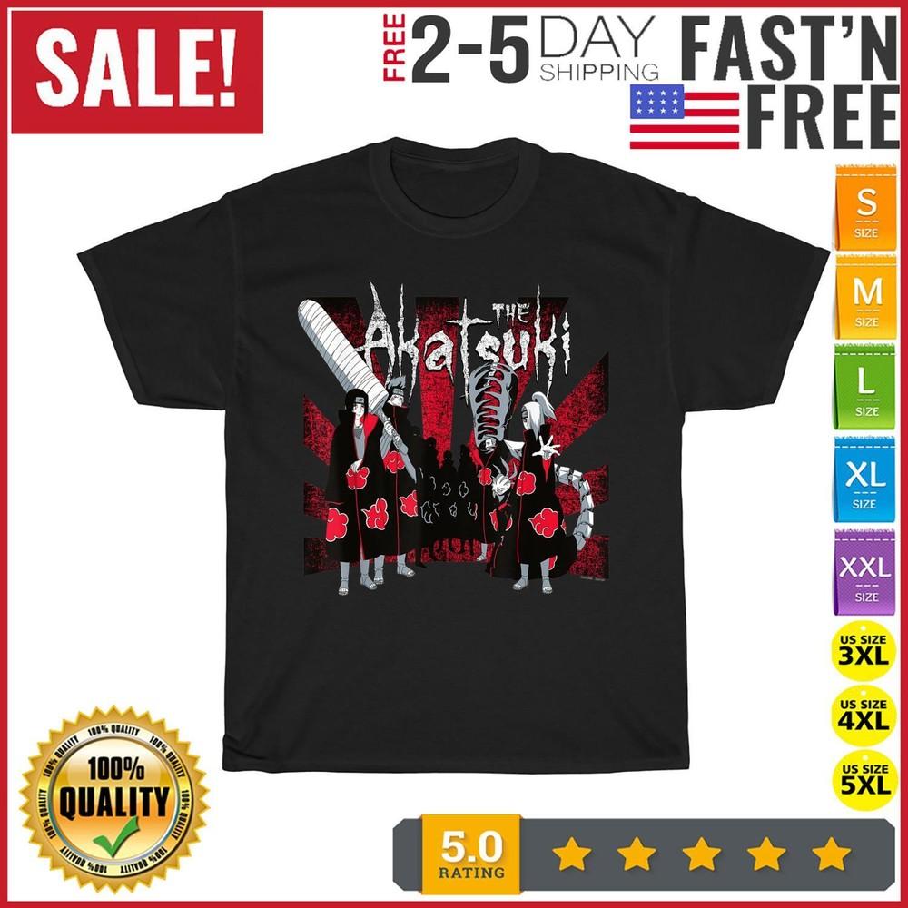 

Naruto Shippuden The Akatsuki Vintage T Shirt Men Fashion 2023 Women T Shirt NEW L