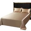 Washable Silk Fitted Sheet Set with Satin Pillowcase & Double Duvet Cover