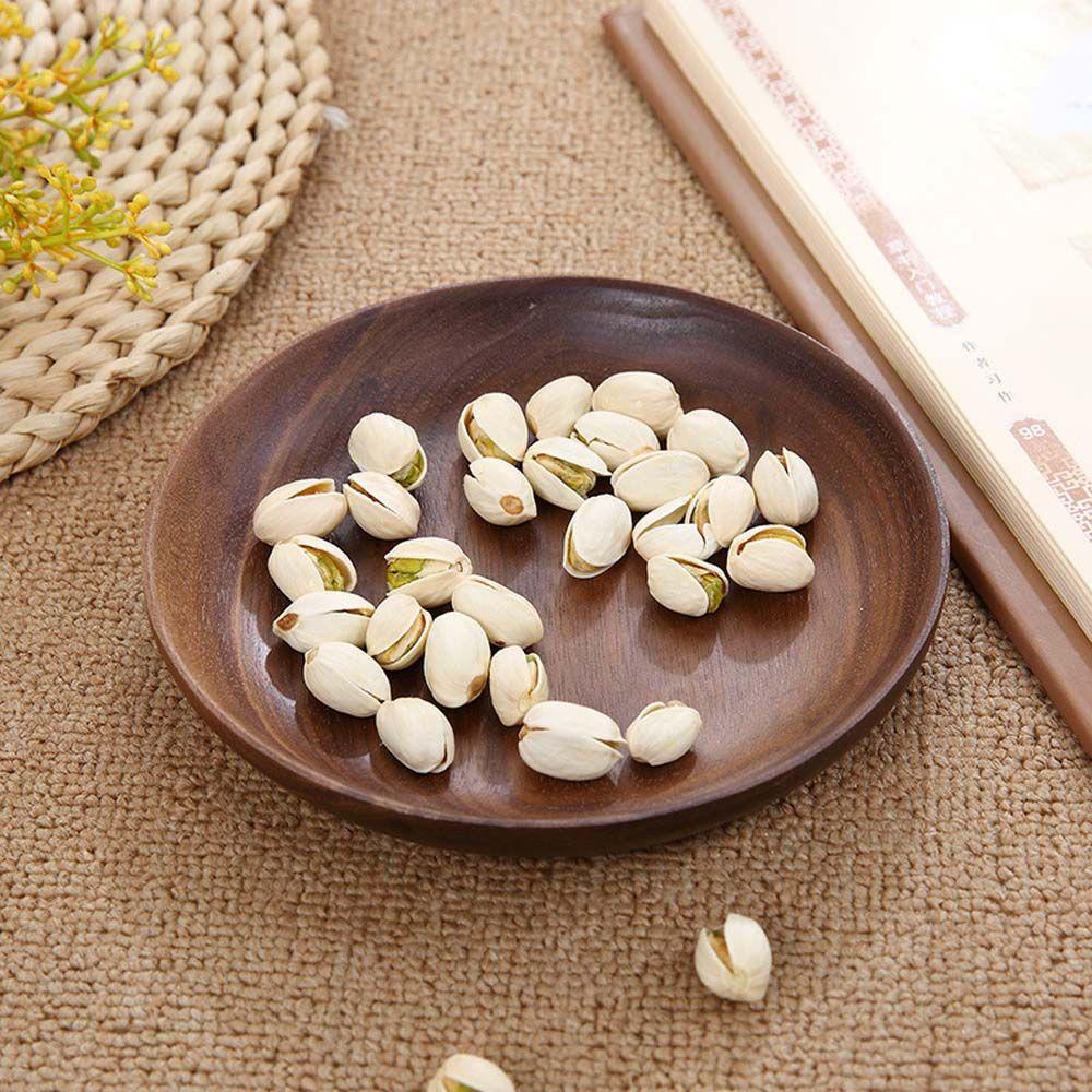 Wooden Dish Holder Dinnerware Beech Snack Dessert Plates Tableware Serving Tray Dinner Plate