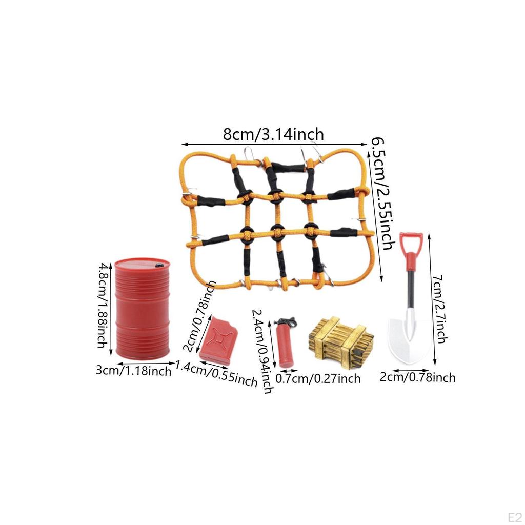 6 Pieces RC Car Roof Decoration Fire Extinguisher Replacement Professional Vehicle Part Tank