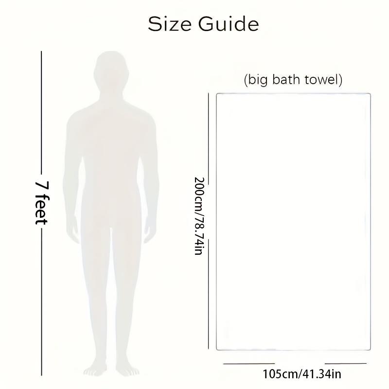 Extra Large Bath Towels 105x200cm - Super Absorbent Quick-Dry Microfiber with Contemporary Striped Design for Spa, Gym, Bathroom, Beach & Travel