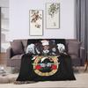 Guns N Roses Band  Blanket  Decorative Flannel Throw Blanket For Couch Bed Soft Warm Custom Quality Bedspread Gift
