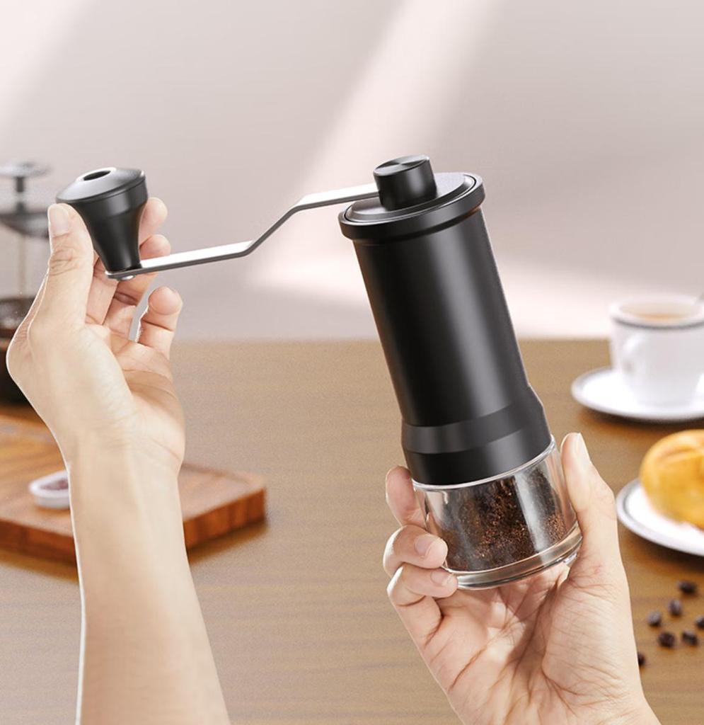 CLITON Hand-Crank Coffee Grinder, Portable Manual Coffee Grinder, Automatic Grinding Machine for Coffee Beans