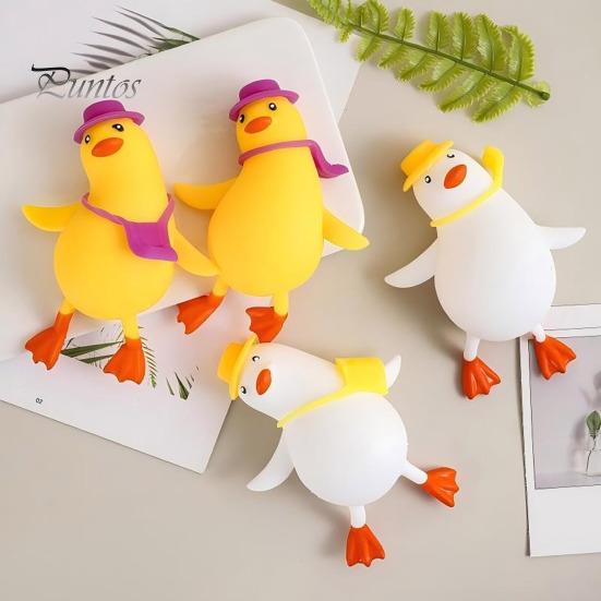 TPR Duck Toy Cartoon Stress Relief Toy, Squeezable Fidget Soft Deformable Squeeze Toys Stretch Sensory for Hand Exercise Relaxation