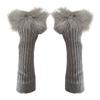 Punk Subculture Gloves Sleeves for Halloween Party Feathered Fingerless Gloves
