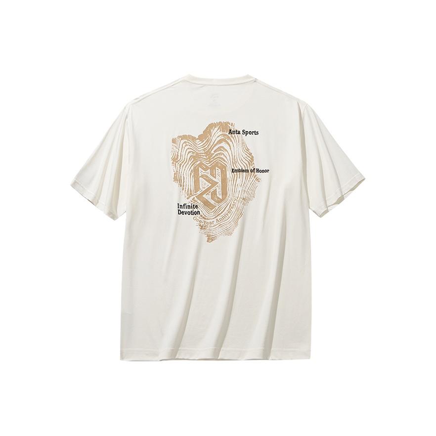 Anta Fan Zhendong Logo T-Shirt Unisex Tops White 172538101R-1