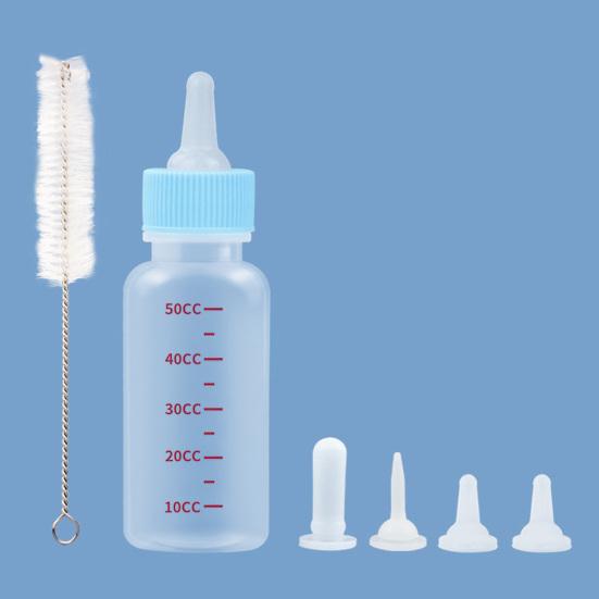 6 buc. 50 ml biberon transparent rezistent la lapte pentru mușcături pentru pisici, cântar pentru cățeluș, pentru animale de companie, pisică, hrănitor pentru câini, provizii pentru animale de companie