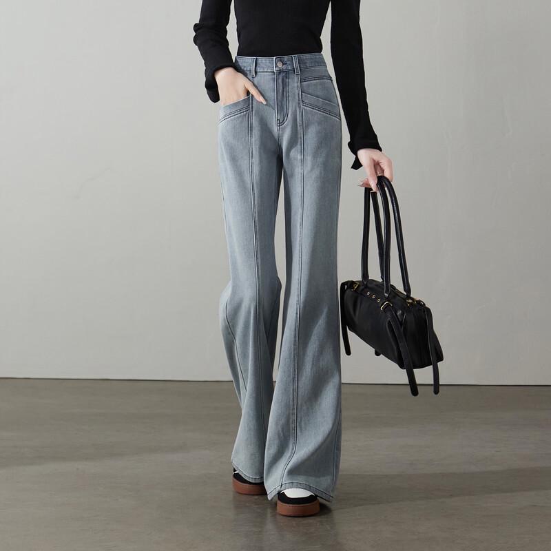 SOFSIL Women s Retro High-Waisted Flared Jeans 28/L