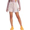 adidas Pantalones cortos casuales rectos con cordones de color sólido para mujer Rosa IS1217