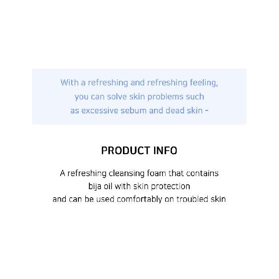 Innisfree Bija Trouble Cleansing Foam 150g,Made for Acne-prone Skin, Help Relieve Blemishes While Getting Rid of Excess Oil and Dirt Inside Pores.