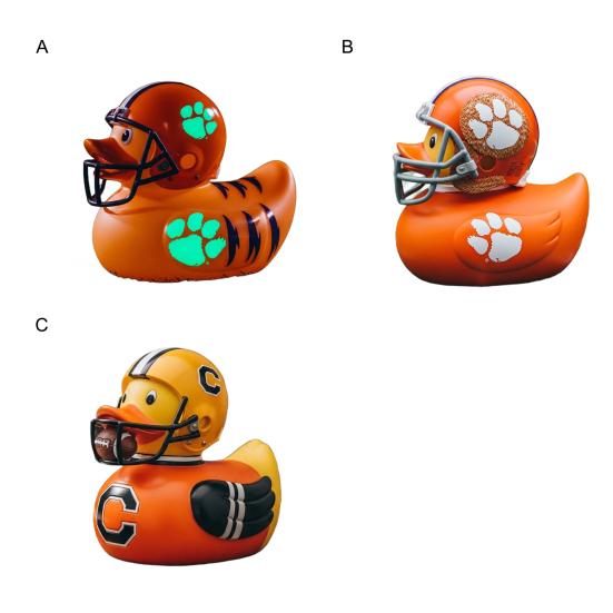 Rugby Football Duck Figurine Cartoon Duck Statue Animal Sculpture Home