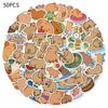 Cute Cartoon Capybara Stickers 50 Pack Waterproof For Skateboards Luggage And Phones