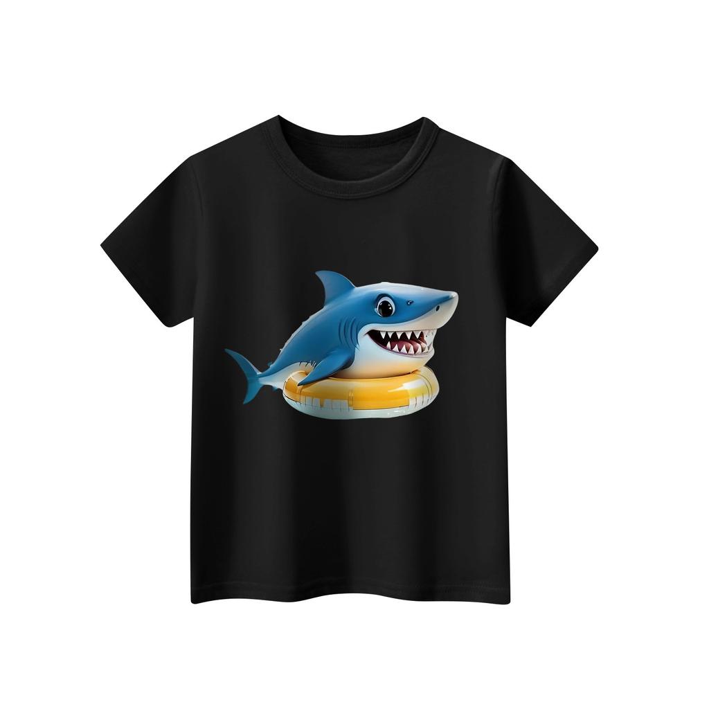 Kinder Kurzarm-T-Shirt mit Tiermuster, für den Alltag und Freizeit