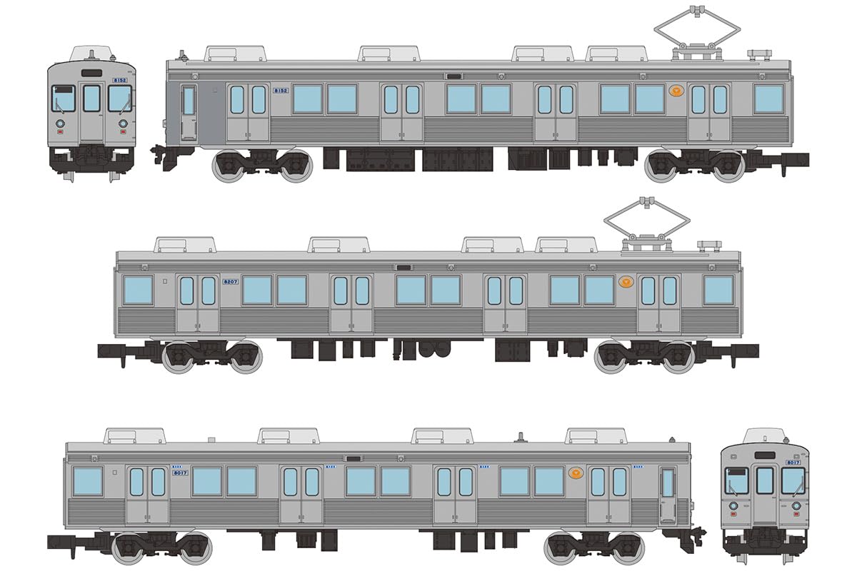 

Tomytec Railway Collection Tetsuro Izukyu Серия 8000 Состав Вагон без обертки Набор из 3 вагонов F Материалы для диорамы 335191 TA-7